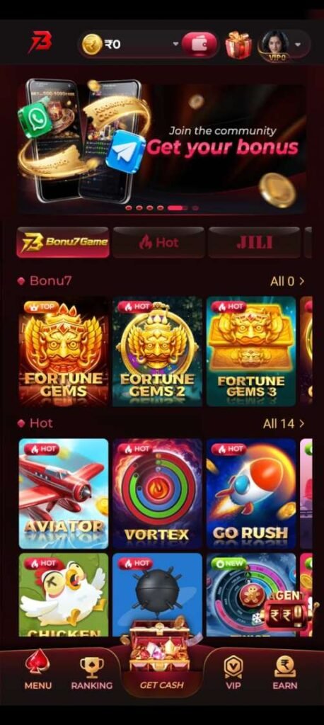 Bonus 7 Game daily reward wheel and invite friends to earn cash bonuses