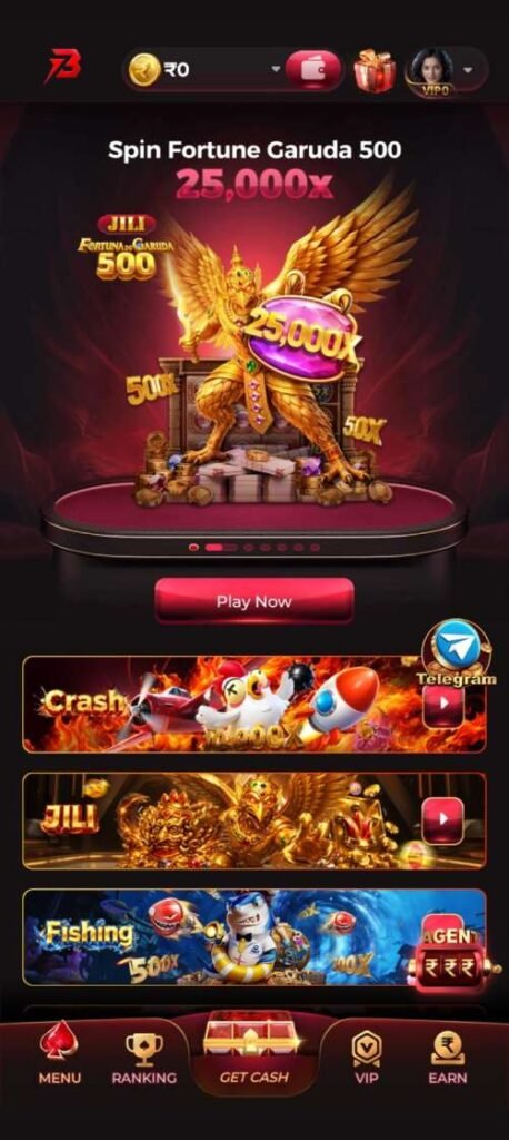 Bonus 7 Game app home screen showing big welcome bonus and jackpot rewards